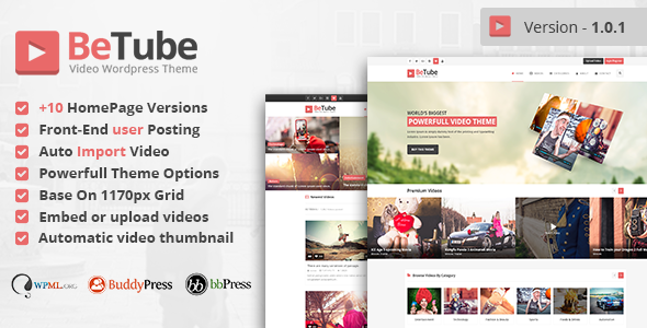 BeTube Video WordPress Theme
