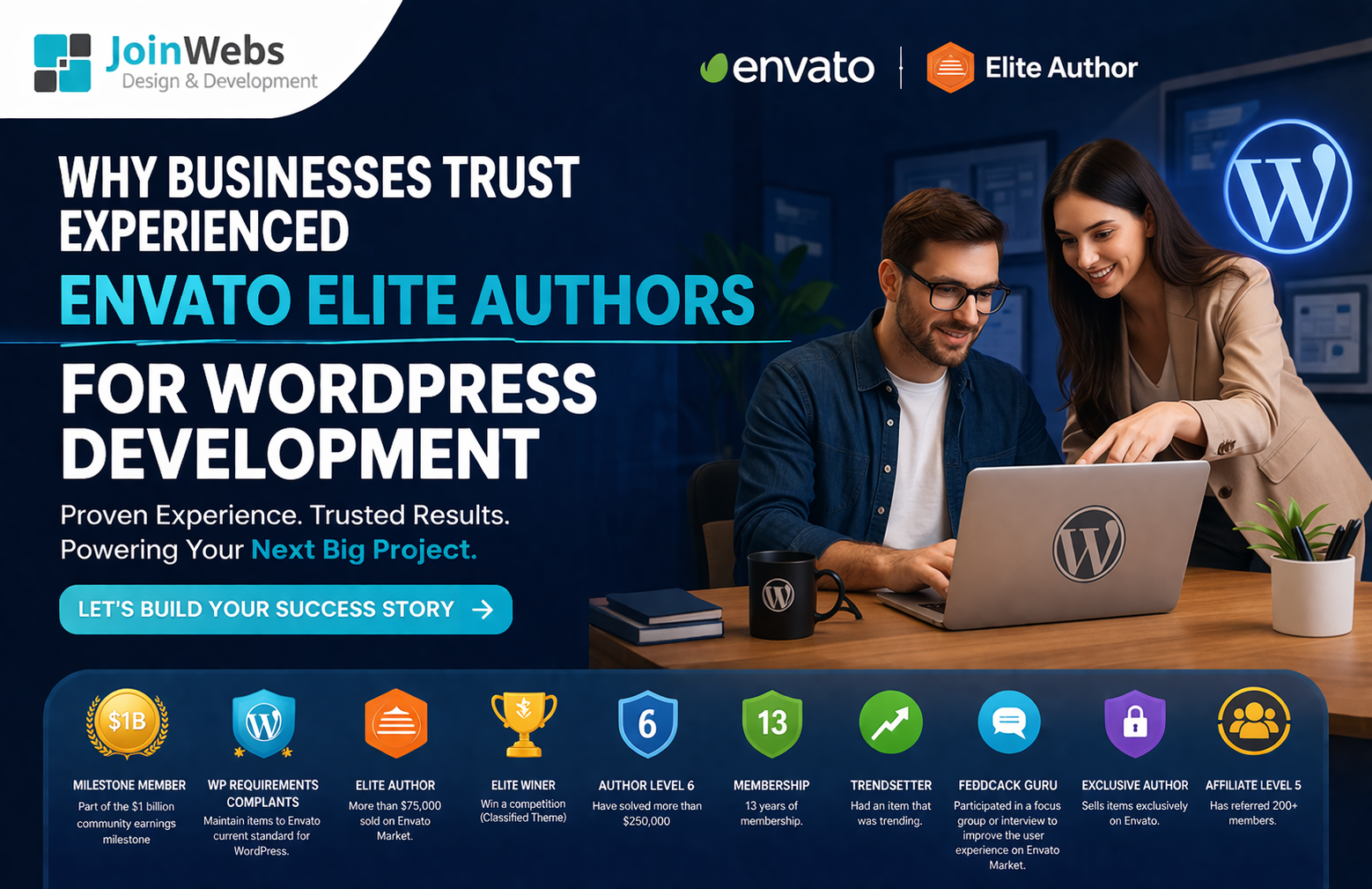Why Businesses Trust Experienced Envato Elite Authors for WordPress Development